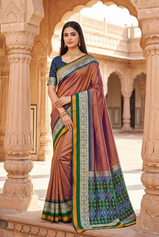 Heritage Zari Border Designer Saree